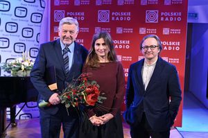 Laureaci Nagrody im. Krzysztofa Zaleskiego (od lewej): Zbigniew Lesień, Magdalena Miecznicka, Łukasz Lewandowski. Fot. Cezary Piwowarski / Polskie Radio