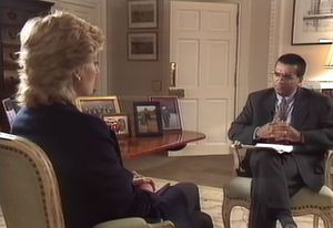 Ujęcie z wywiadu  Martina Bashira z księżną Dianą, fot. BBC