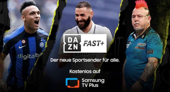 Kanał DAZN FAST+ w ofercie niemieckiej wersji platformy Samsung TV Plus