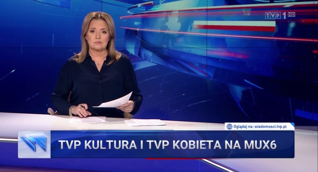 „Wiadomości” TVP1 poinformowały o zmianie multipleksu kanałów TVP