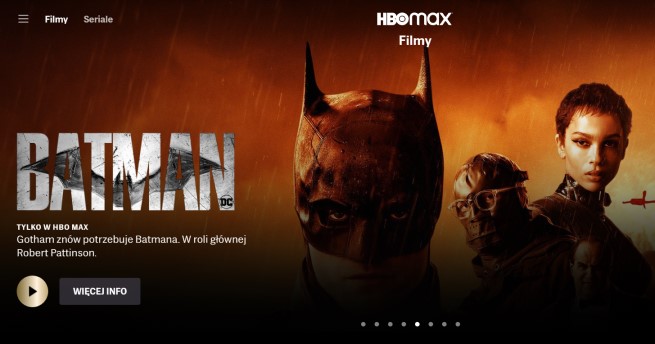 Niedługo po premierze kinowej do HBO Max trafił m.in. „Batman”