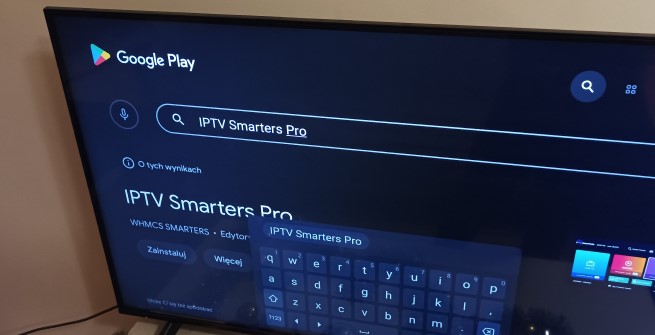 Aplikacja IPTV Smarters Pro w sklepie Google Play w telewizorze z Android TV