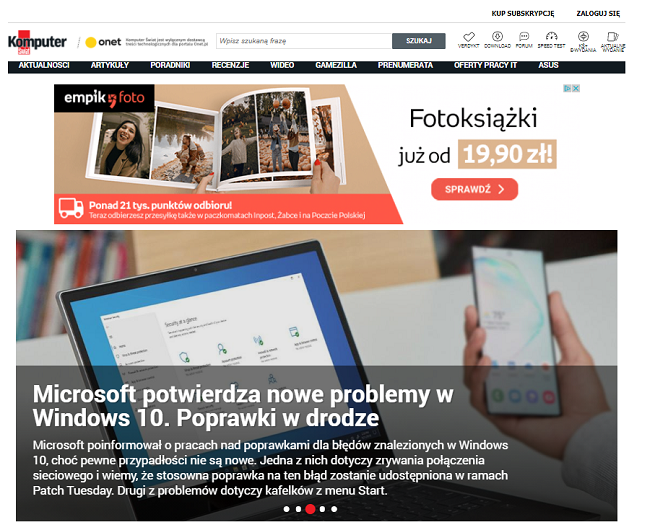 fot. screen strony Komputerswiat.pl