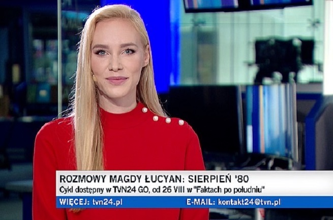 fot. Magda Łucyan w TVN 24