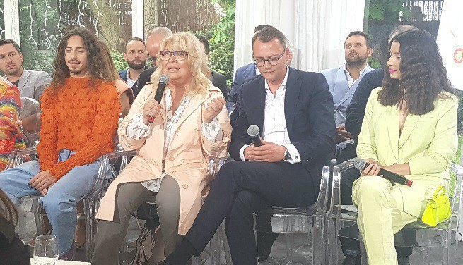 Nina Terentiew na konferencji prasowej Polsat Superhit Festiwal 2019; fot. Michał Kurdupski