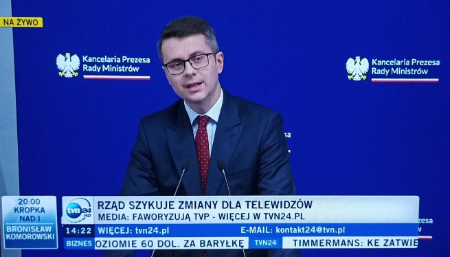 Konferencja rzecznika rządu w TVN24
