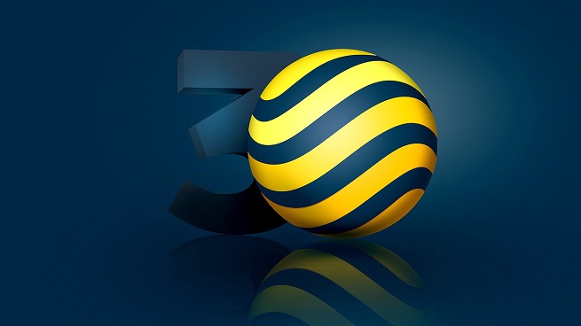 Specjalny logotyp Polsatu na jubileusz 30-lecia nadawania