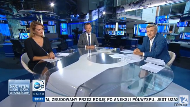 Rafał Wojda podczas czwartkowego pasma porannego TVN24 (youtube.com/Forum Media2)