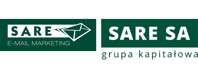 Logotypy Sare: po lewej starszy, po prawej nowy 
