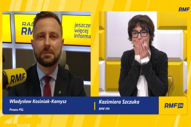 Kazimiera Szczuka i Władysław Kosiniak-Kamysz w studiu RMF FM / screen: YouTube/RMF24
