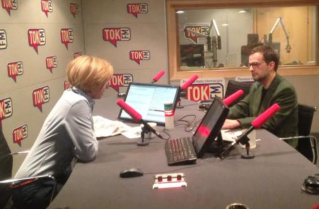 Dominika Wielowieyska i Jan Wróbel w studiu Tok FM, fot. Tok FM