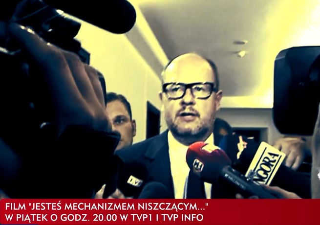 Kadr ze zwiastunu dokumentu TVP o Pawle Adamowiczu