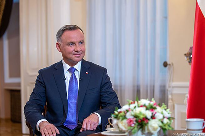 Prezydent Andrzej Duda w rozmowie z Marcinem Fijołkiem na antenie Polsat News 