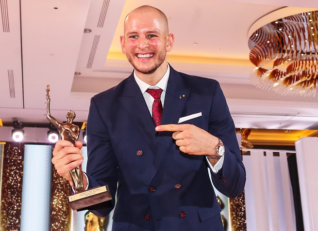 Bartosz Kurek z nagrodą dla Najlepszego Sportowca Polski 2018 Roku, fot. RASP