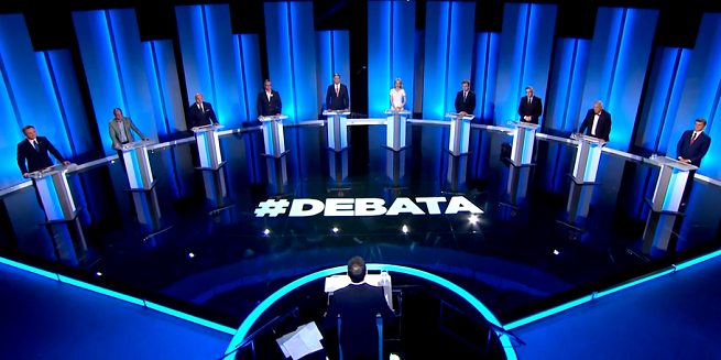 Debata przed wyborami prezydenckimi w 2015 roku, fot. TVP