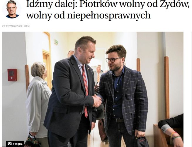 Początek tekstu Piotra Głuchowskiego usuniętego z Wyborcza.pl