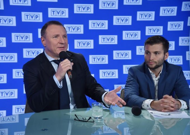 Jacek Kurski i Marek Szkolnikowski, fot. I. Sobieszczuk/TVP 