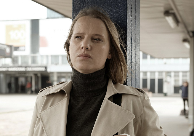 Joanna Kulig na planie serialu 
